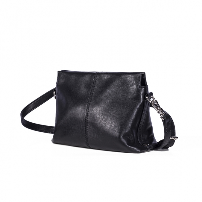 customzied маленький размер черная мягкая кожа коровы сумка через плечо для женщин 