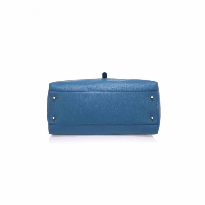 горячий дизайн большой женщин синий кожаный сумка сумка 