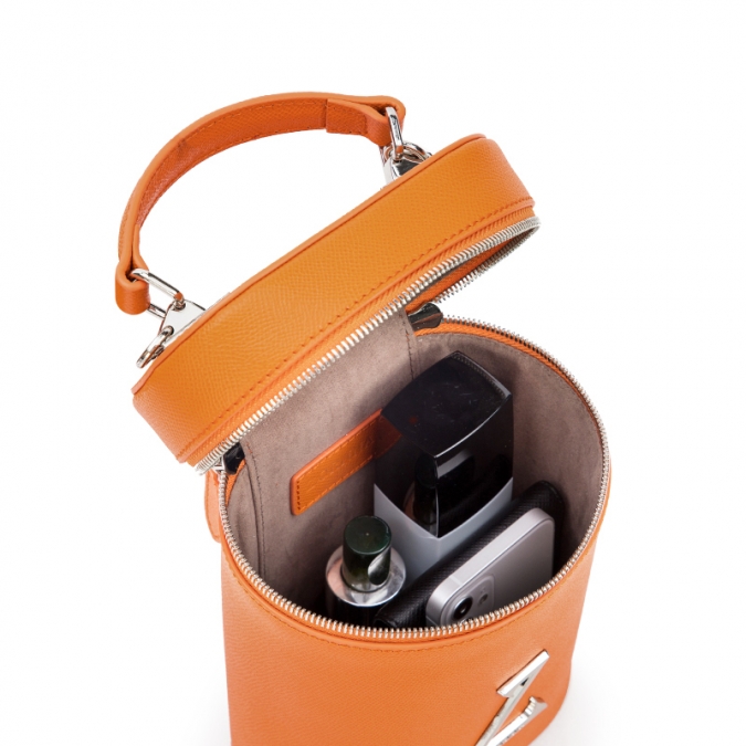 Женская сумка-ведро из натуральной кожи оранжевого цвета 2021 года с индивидуальным логотипом 