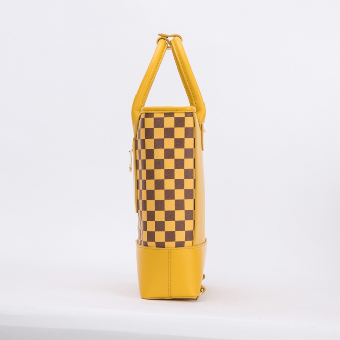 gionar уникальный дизайн кожаный рюкзак в шахматную клетку для женщин 